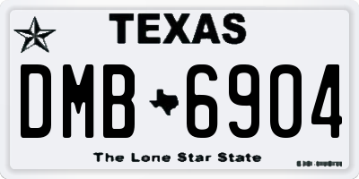 TX license plate DMB6904