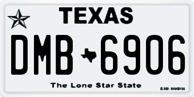 TX license plate DMB6906