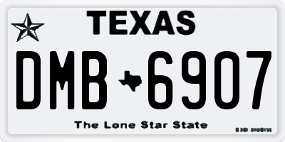 TX license plate DMB6907