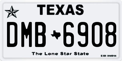 TX license plate DMB6908