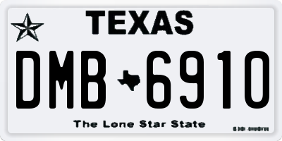 TX license plate DMB6910