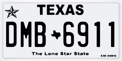 TX license plate DMB6911