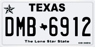 TX license plate DMB6912