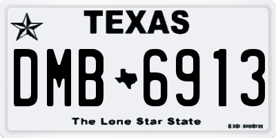 TX license plate DMB6913