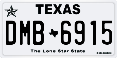 TX license plate DMB6915