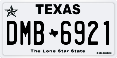 TX license plate DMB6921