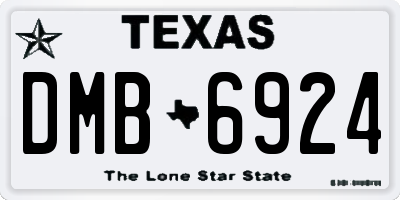 TX license plate DMB6924