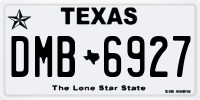 TX license plate DMB6927