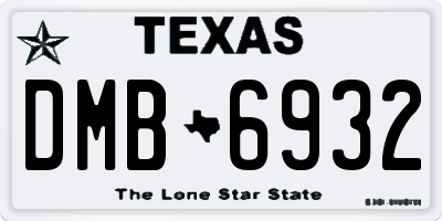 TX license plate DMB6932