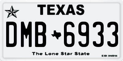 TX license plate DMB6933