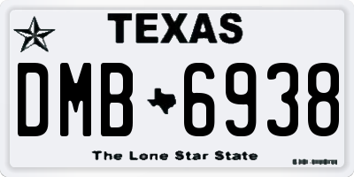 TX license plate DMB6938