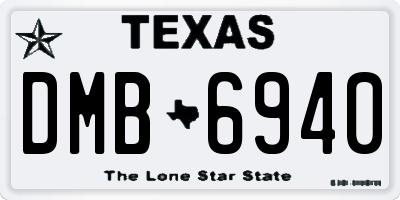 TX license plate DMB6940