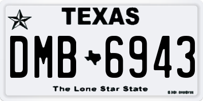 TX license plate DMB6943