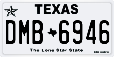 TX license plate DMB6946