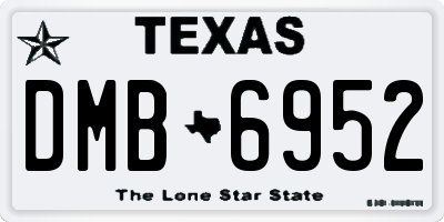 TX license plate DMB6952