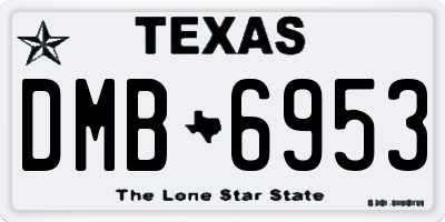 TX license plate DMB6953