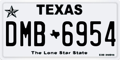 TX license plate DMB6954