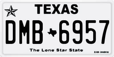 TX license plate DMB6957