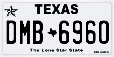 TX license plate DMB6960