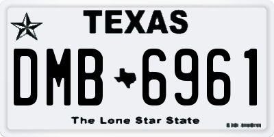 TX license plate DMB6961