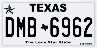 TX license plate DMB6962