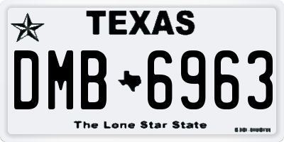 TX license plate DMB6963