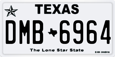 TX license plate DMB6964