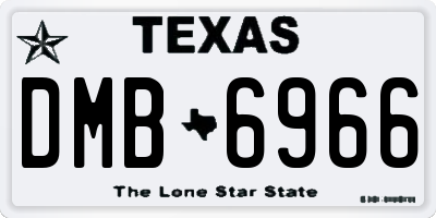 TX license plate DMB6966