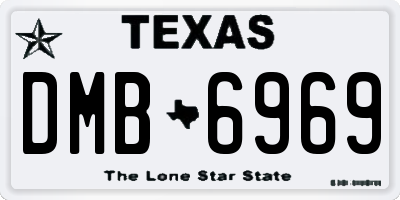 TX license plate DMB6969