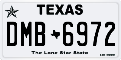 TX license plate DMB6972