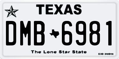 TX license plate DMB6981