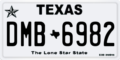 TX license plate DMB6982