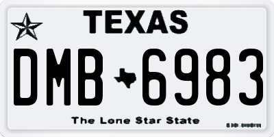TX license plate DMB6983
