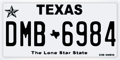 TX license plate DMB6984