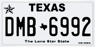 TX license plate DMB6992