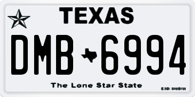 TX license plate DMB6994