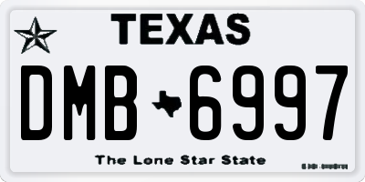 TX license plate DMB6997