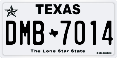 TX license plate DMB7014