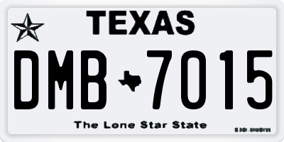TX license plate DMB7015