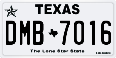 TX license plate DMB7016