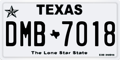 TX license plate DMB7018
