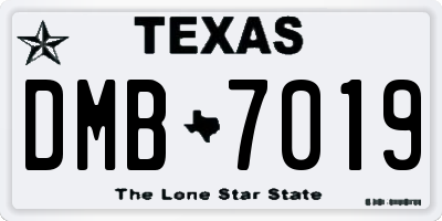 TX license plate DMB7019