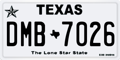 TX license plate DMB7026