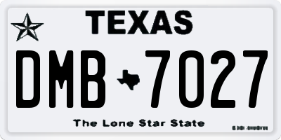 TX license plate DMB7027