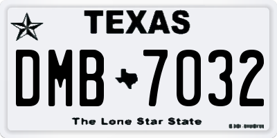 TX license plate DMB7032