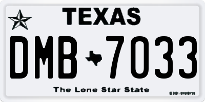 TX license plate DMB7033