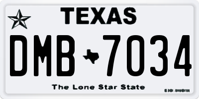 TX license plate DMB7034