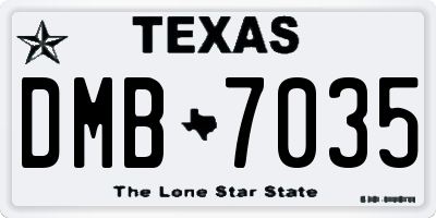 TX license plate DMB7035