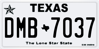TX license plate DMB7037