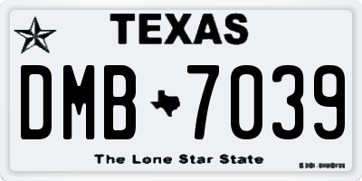 TX license plate DMB7039